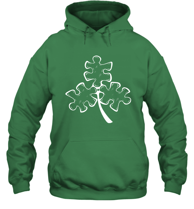 Autism shamrock St Patrick's day Hoodie - kambletee