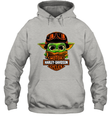 Star Wars Baby Yoda Motor Harley Davidson Cycles Hoodie - kambletee