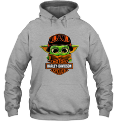 Star Wars Baby Yoda Motor Harley Davidson Cycles Hoodie - kambletee