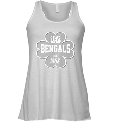 Patrick's Day Shamrock For Cincinnati Bengals Fans Racerback Tank - kambletee