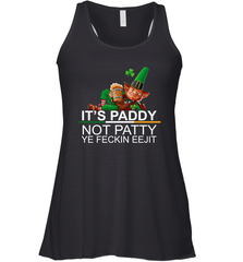 Patricks Day Its paddy not patty ye feckin eejit Racerback Tank - kambletee