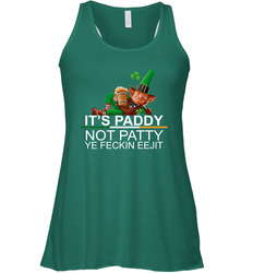 Patricks Day Its paddy not patty ye feckin eejit Racerback Tank - kambletee