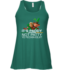 Patricks Day Its paddy not patty ye feckin eejit Racerback Tank - kambletee
