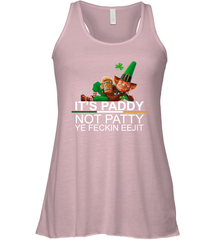 Patricks Day Its paddy not patty ye feckin eejit Racerback Tank - kambletee