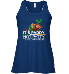 Patricks Day Its paddy not patty ye feckin eejit Racerback Tank - kambletee