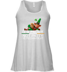 Patricks Day Its paddy not patty ye feckin eejit Racerback Tank - kambletee