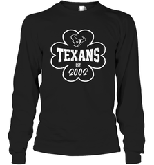 Patrick's Day Shamrock For Houston Texans Fans Long Sleeve T-Shirt - kambletee