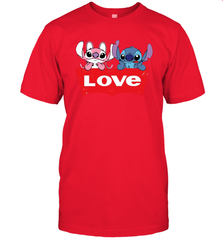 Stitch and Angel love Levi's logo Men's T-Shirt - kambletee