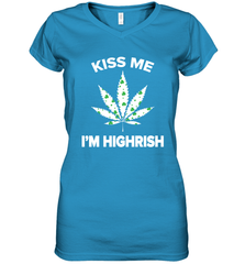 Kiss me I'm highrish Women's V-Neck - kambletee