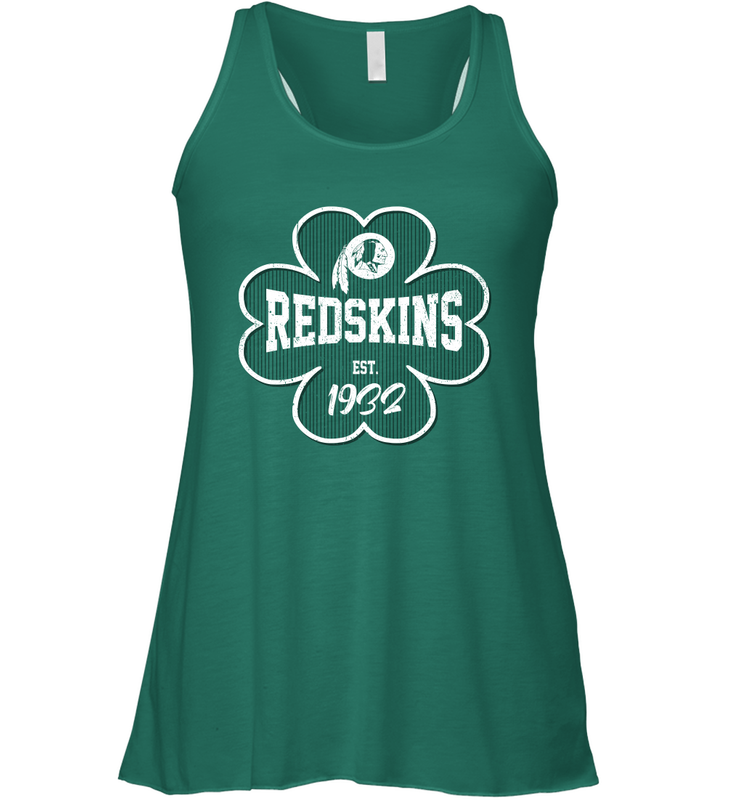 Patrick's Day Shamrock For Washington Redskins Fans Racerback Tank - kambletee