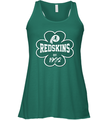 Patrick's Day Shamrock For Washington Redskins Fans Racerback Tank - kambletee