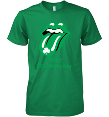 Happy St. Patrick's day Rolling Stones Premium Men's T-Shirt - kambletee