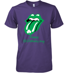 Happy St. Patrick's day Rolling Stones Premium Men's T-Shirt - kambletee