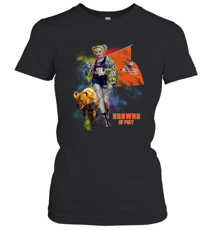 Harley Quinn Cleveland Browns Of Prey Women's T-Shirt - kambletee