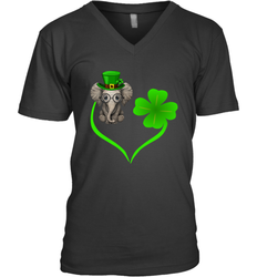 Elephant irish heart st patrick's day Men's V-Neck - kambletee