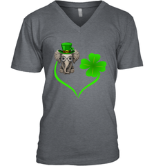Elephant irish heart st patrick's day Men's V-Neck - kambletee