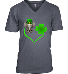 Elephant irish heart st patrick's day Men's V-Neck - kambletee