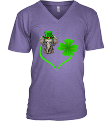Elephant irish heart st patrick's day Men's V-Neck - kambletee