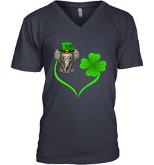 Elephant irish heart st patrick's day Men's V-Neck - kambletee
