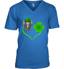 Elephant irish heart st patrick's day Men's V-Neck - kambletee