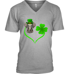 Elephant irish heart st patrick's day Men's V-Neck - kambletee