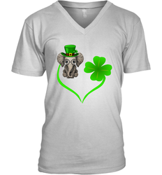 Elephant irish heart st patrick's day Men's V-Neck - kambletee