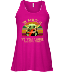 Star Wars Baby Yoda hug Multiple Sclerosis Awareness in March Racerback Tank - kambletee
