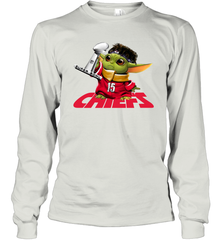 Kansas City Chiefs Baby Yoda Patrick Mahomes Long Sleeve T-Shirt - kambletee