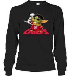 Kansas City Chiefs Baby Yoda Patrick Mahomes Long Sleeve T-Shirt - kambletee