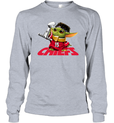Kansas City Chiefs Baby Yoda Patrick Mahomes Long Sleeve T-Shirt - kambletee