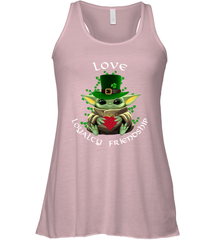 Baby Yoda hug St Patricks Day Irish love loyalty friendship Racerback Tank - kambletee