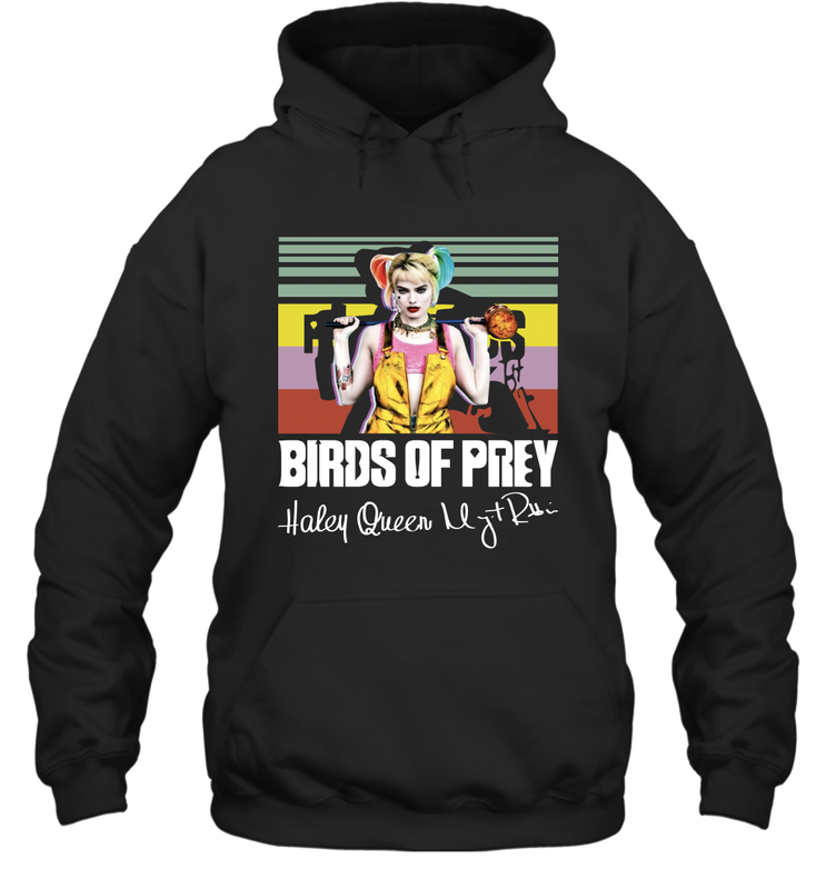 Birds of Prey Harley Quinn signature vintage Hoodie - kambletee