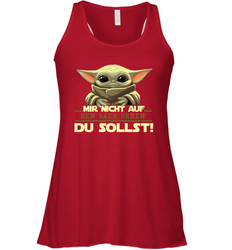 Baby Yoda Mir Nicht Auf Den Sack Gehen Du Sollst Racerback Tank - kambletee