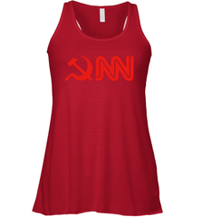 CNN Fake News Racerback Tank - kambletee