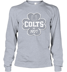 Patrick's Day Shamrock For Indianapolis Colts Fans Long Sleeve T-Shirt - kambletee