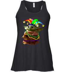 Baby Yoda Mardi Gras Racerback Tank - kambletee