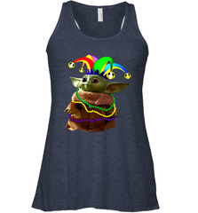Baby Yoda Mardi Gras Racerback Tank - kambletee
