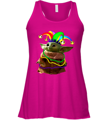 Baby Yoda Mardi Gras Racerback Tank - kambletee
