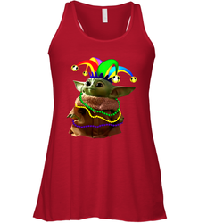 Baby Yoda Mardi Gras Racerback Tank - kambletee