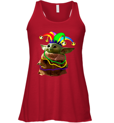 Baby Yoda Mardi Gras Racerback Tank - kambletee