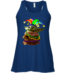 Baby Yoda Mardi Gras Racerback Tank - kambletee