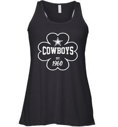 Patrick's Day Shamrock For Dallas Cowboys Fans Racerback Tank - kambletee