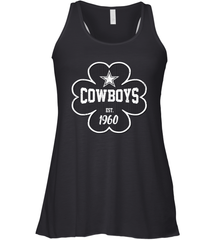 Patrick's Day Shamrock For Dallas Cowboys Fans Racerback Tank - kambletee