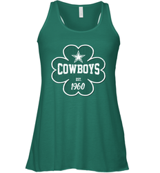 Patrick's Day Shamrock For Dallas Cowboys Fans Racerback Tank - kambletee
