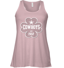 Patrick's Day Shamrock For Dallas Cowboys Fans Racerback Tank - kambletee