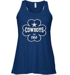 Patrick's Day Shamrock For Dallas Cowboys Fans Racerback Tank - kambletee