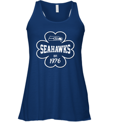 Patrick's Day Shamrock For Seattle Seahawks Fans Racerback Tank - kambletee