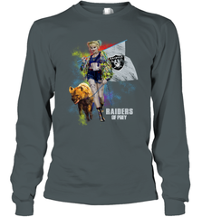 Harley Quinn Oakland Raiders Of Prey Long Sleeve T-Shirt - kambletee