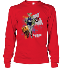 Harley Quinn Oakland Raiders Of Prey Long Sleeve T-Shirt - kambletee