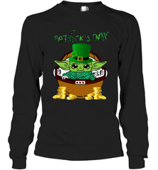 Baby Yoda The Mandalorian Happy St Patrick's Day Long Sleeve T-Shirt - kambletee
